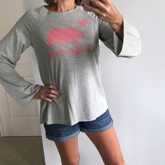 Grey, Long Sleeve ‘California’ Pullover Top - Picture 3 of 8